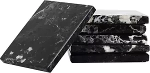 Coaster Set of 6 Handmade Marble Warming Coffee Coasters Set for Mug Glass - Picture 1 of 6