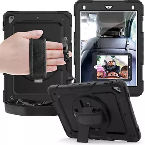 For iPad Pro 11 10.2 Air 4 Mini 6 5 Shockproof Armor Case Kickstand w/Strap - Picture 1 of 18