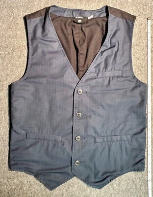 Urban Outfitters B.D.G. Chaleco Formal Para Hombre XS Azul Marino Abotonado Extra Pequeño Difícil de Encontrar Foto 1 de 4