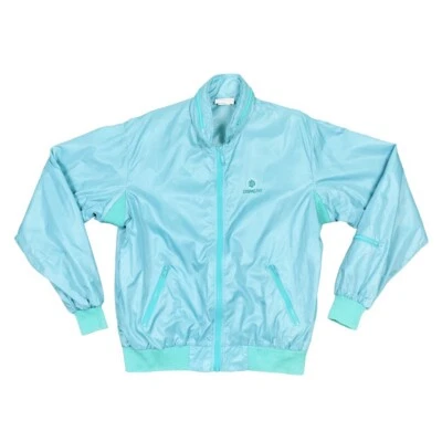 Chaqueta cortavientos vintage años 80 IZOD Club Southwest Desert Inn verde aguamarina con capucha Foto 1 de 4