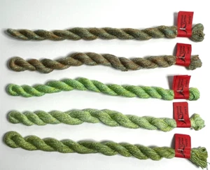 Gumnut Yarns ~Topaz Emerald ~Threads 100% Pure Silk Lot of 5 Made in Australia - Picture 1 of 8