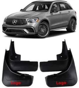 Genuine Mud Flaps Splash Guards For 2020-2022 Mercedes Benz GLC AMG With Pedal - Picture 1 of 9