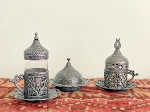 Turkish Coffee Serving Set, Vintage Style Coffee Mugs - Coffee Lovers Gift 🎁 - Picture 1 of 18