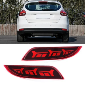 Rear Bumper Light for Ford Focus Tail Lamp Reflector Brake Flowing Turn Signal - Picture 1 of 11