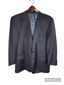 COACH 2 Button Jacket Sport Coat Navy Blue Mens Size 44R Wool Authentic USA Made - Picture 1 of 13