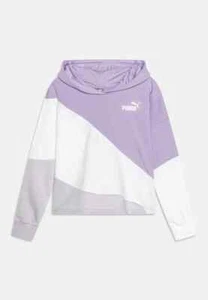 Puma Girls Hoodie Cotton Gauze White Purple 3-16 Years - Picture 1 of 5