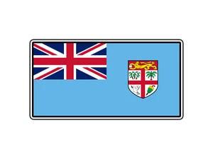 #2601 Fiji Flag World Country Sticker Waterproof Vinyl Decal Die-Cut Car - Picture 1 of 1