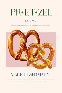 Pretzel Print by Nazma Khokhar Giclee Art Print on Paper or Canvas Ships Free - Picture 1 of 3