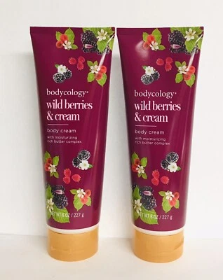 (2) Bodycology Wild Berries & Cream Body Cream with Moisturizing Butter Complex - Image 1 of 2
