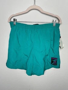 Vintage Deadstock Men’s Swim Trunks New Size Medium Teal Purple - Picture 1 of 5