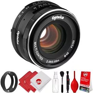 Opteka 50mm Lens + Kit for Panasonic GH5 GH4 GX85 GF8 GF7 GX850 GX8 G85 G9 G7 G6 - Picture 1 of 11