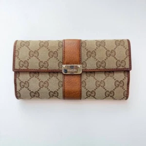 Vintage GUCCI GG Monogram Leather Wallet – Made in Italy - Picture 1 of 12