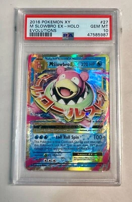 2016 Pokemon XY Evolutions M Slowbro EX #27 PSA 10 - Image 1 of 2