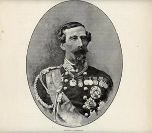1884 Stampa Antica = GENERALE LA MARMORA = Risorgimento = RITRATTO Old Print - Picture 1 of 1