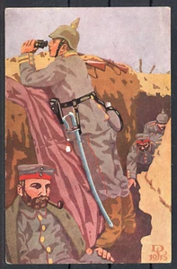 Field Postcard Series Our Field Greys Series 1 No. 3 In The Trenches - 04443 - Picture 1 of 2