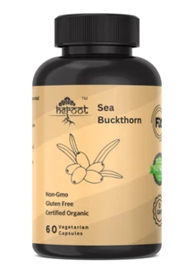 Sea Buckthorn Capsules 500mg | 60 Capsules | Sea Buckthorn Berry Extract | - Picture 1 of 6