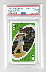 DEREK JETER YANKEES -2007 SABABA UNO CARD LIMITED ED. "GREEN 9" - PSA 9 (DE14)