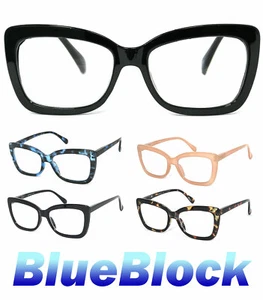 Mujeres Ojo de gato azul Gafas de bloqueo de luz Gamer LCD / LED Pantalla de computadora Gafas  - Imagen 1 de 18