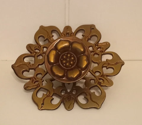 Vintage MCM Brass nob & Backplate Cover