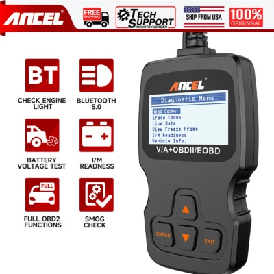 ANCEL AD310 BT Bluetooth OBD2 Scanner Battery Engine Code Reader for iOS Android - Image 1 of 4