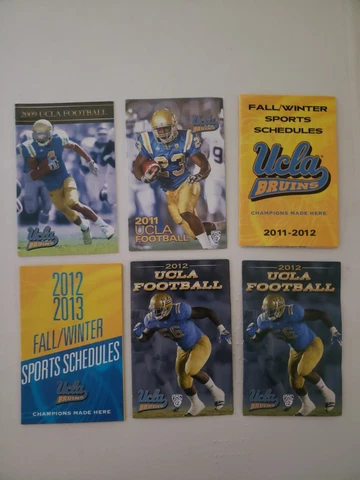 6 UCLA BRUINS College Football pocket schedule lot California Los Angeles Cover