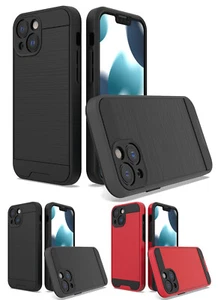 FOR IPHONE 13 MINI 5.4" BRUSHED SLIM IMPACT PROTECTOR CASE HYBRID COVER+STYLUS - Photo 1 sur 7