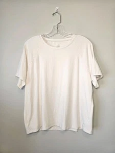 Cozy Earth Shirt Women's Lg Brushed Bamboo Raglan Tee Short Sleeve Soft Ivory - Picture 1 of 6