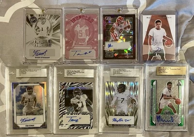 8 Auto Evan Stewart/Jordon Davison/Peyton Woodyard/Shelstad++! #1/1 Oregon Ducks - Image 1 of 4