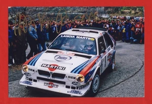 PHOTO cm13x19 signed by Miki Biasion LANCIA DELTA MARTINI S4 #9 MONTE-CARLO 1986 - Imagen 1 de 2