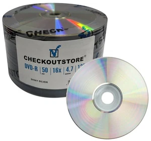 Grade A 16x DVD-R 4,7GB Shiny Silver (Schrumpffolie) Posten - Bild 1 von 2