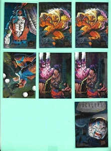7X 1995 Fleer Ultra X-Men Hunters and Stalkers Gold Foil Cards #1 2 4 5 6 - Picture 1 of 2