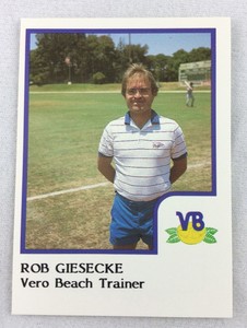 1986 Vero Beach Dodgers-Florida State League Baseball ProCard-Rob Giesecke