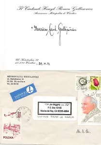 Cardenal Henryk Gulbinowicz - Tarjeta firmada (Arzobispo de Wroclaw) - Imagen 1 de 1