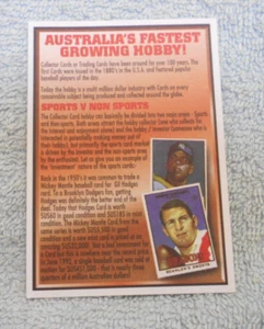 1994 Series 1 RUGBY LEAGUE PROMOTIONAL  CARD - GRAEME LANGLANDS ON SCANLENS CARD - Picture 1 of 2