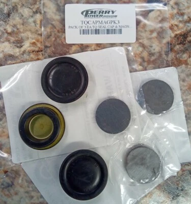 Pack of 3 New Genuine Tuff Torq Transmission Seal Caps and Magnets for K46 T40 - Image 1 of 4
