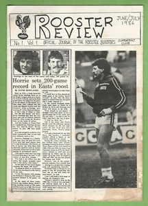 #SS. ROOSTERS REVIEW RUGBY LEAGUE PROGRAM - JUNE / JULY 1986, VOL. 1 NO. 1 - Picture 1 of 2