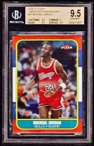 2006-07 FLEER "86 RC 20TH ANNIVERSARY" SP MICHAEL JORDAN #57 *BGS GEM MINT 9.5. - Picture 1 of 2