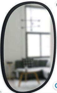 Umbra - 1013765-040 Hub Oval Wall Mirror, 18 x 24-Inch, Black