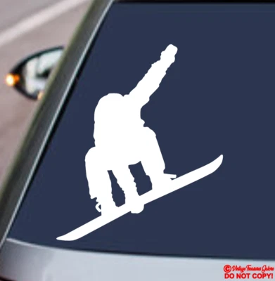 SNOWBOARDER SNOWBOARDING Vinilo Calcomanía Adhesivo Coche Ventana Pared Parachoques Droga Truco Foto 1 de 4