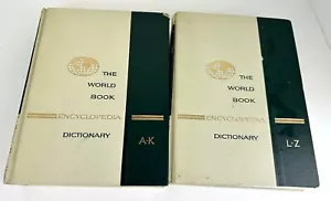World Book Dictionary-Complete 2 Volume Set A-K, L-Z (1964), Hardcovers - Foto 1 di 9