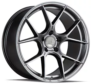 19x8.5 +35 F,19x9.5 +35 R, Aodhan AH-11 5x114.3 Hyper Black Wheels (Set of 4) - Picture 1 of 3