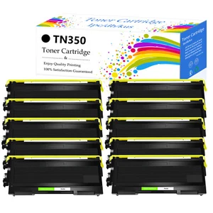 10 PK TN350 Black Toner Cartridge For Brother TN-350 HL-2045 MFC-7225N HL-2075N - Picture 1 of 8
