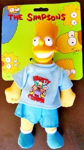 Muñeca Vintage BART SIMPSON Reino Unido Solo SonriendoKRUSTY EL PAYASO Camisa Peluche RARA - Imagen 1 de 2