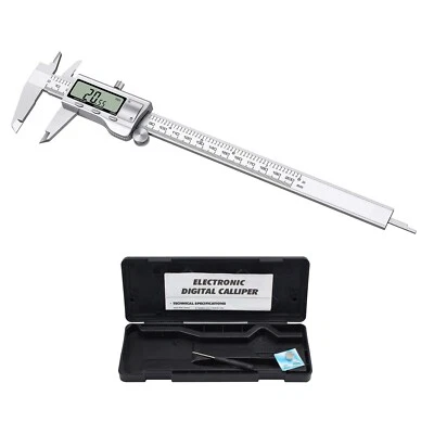 B33C Digital Messschieber Schieblehre 0-200mm 8" LCD Edelstahl Messschieber - Bild 1 von 4