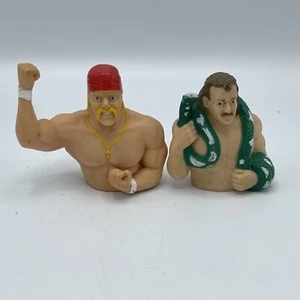 1991 WWF TITAN SPORTS Jake the Snake & Hulk Hogan Candy Toppers - Picture 1 of 11