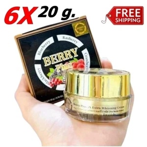6X Berry Plus Extra Whitening Cream Collagen Reduces Acne Scars Dark Spot Smooth - Picture 1 of 7