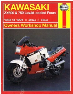 KAWASAKI ZX600A ZX600B ZX600C ZX750F NINJA (1985-94) OWNERS WORKSHOP MANUAL - Picture 1 of 1