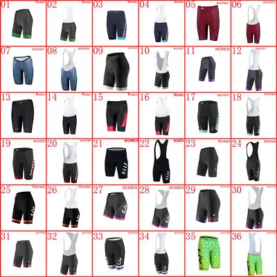 Women Team Cycling Bib Shorts 9D Gel Pad Ladies Summer Bike Sports Pants XXS-6XL - image 1 of 4
