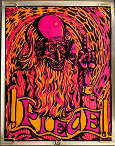 Póster Original Vintage Blacklight Sucio Viejo Pieza Dedo Medio Psicodélico - Imagen 1 de 7