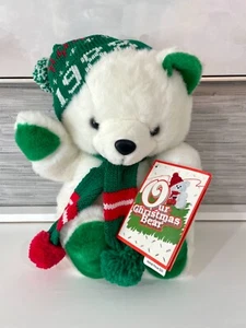 Vintage 1988 KMART 18 Zoll Weihnachten Stofftier Teddybär Plüsch mit Etikett - Bild 1 von 3